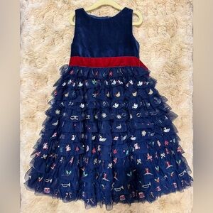 Mini Boden 12 Days of Christmas Dress with Red Accents